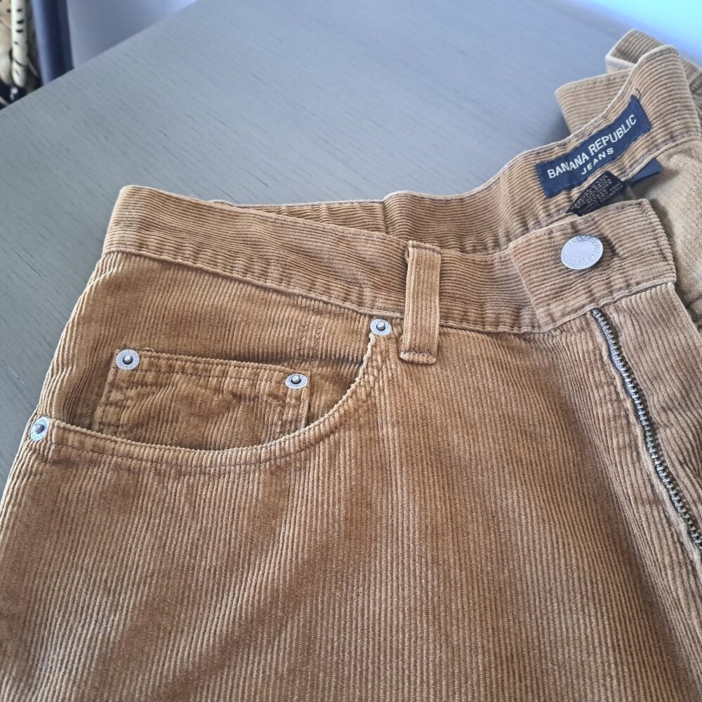 Banana Republic Made in Italy Vintage Jeans Brown Cotton Corduroy Pants Men 36R - Picture 9 of 16